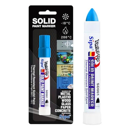 Sipa Permanent Solid Paint Markers, Twist Long-Lasting Paint Pens for Window, Wood,Metal and Glass Marker, 1 Pack (Blue) - color: Blue