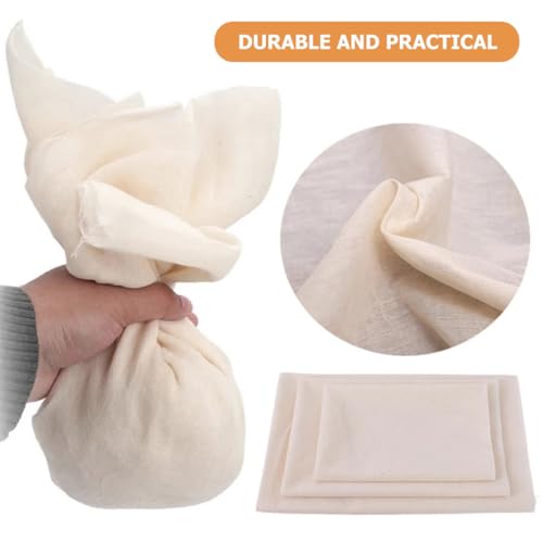 SECFOU Reusable Cheesecloth Food Strainer Cloth for Cheese Making and Tofu 60×60cm Cotton Filter Cloth with Hemmed Edges, 2pcs Set for Kitchen Straining and Draining