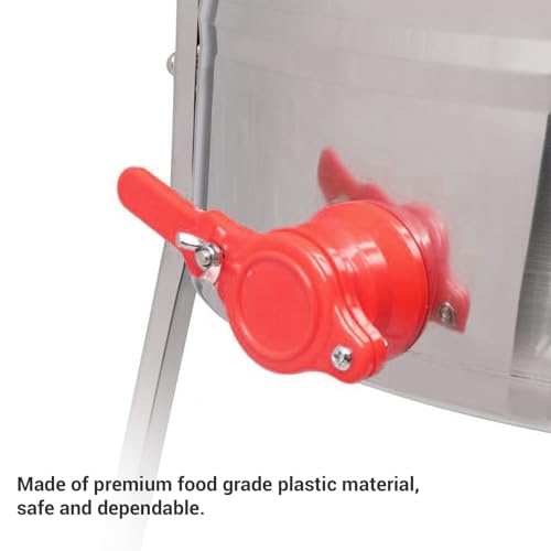 Honey Gate, 2pcs Leak Proof Plastic Extractor Tap Valve for Honey Bucket Beekeeping Equipment (Red) - color: Red
