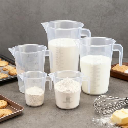 Multi-Purpose Measuring Cup Set - 1/2 Cup BPA-Free Unbreakable Plastic - Stackable Dishwasher Safe - Liquid/Solid Measurement - Kitchen Essential - size: 2-Piece Set (1/2-Cup)