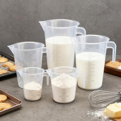Multi-Purpose Measuring Cup Set - 1/2 Cup BPA-Free Unbreakable Plastic - Stackable Dishwasher Safe - Liquid/Solid Measurement - Kitchen Essential - size: 2-Piece Set (1/2-Cup)