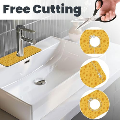 Cheese Faucet Mat For Kitchen Sink, Absorbent Countertop Protector, Quick Dry Sink Splash Guard Pad, Waterproof Draining Mat 15" X 5.5" - color: Style 6