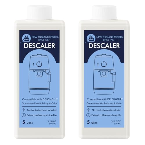 10 Uses DeLonghi Compatible Descaling Solution, Specially Designed to Clean Delonghi Coffee Machines and Maker - 33.8oz Espresso Coffee Maker Cleaner, Coffee Pot Cleaning Limescale Remover - style: Descaling Solution for DeLonghi