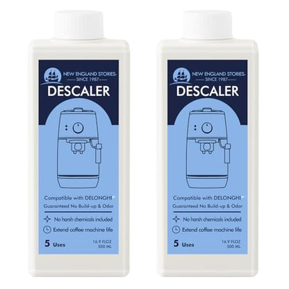 10 Uses DeLonghi Compatible Descaling Solution, Specially Designed to Clean Delonghi Coffee Machines and Maker - 33.8oz Espresso Coffee Maker Cleaner, Coffee Pot Cleaning Limescale Remover - style: Descaling Solution for DeLonghi