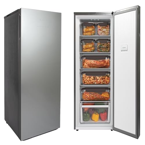 Slim Kimchi Refrigerator for Kimchi Storage, Fermentation, Freezer, Fridge, & Alcohol - Moonlight Grey - Sleek Compact Refrigerator, Precise Temp Control, 7 Containers, Deodorizing Filter, 4.3 cu. ft. - color: Moonlight Grey