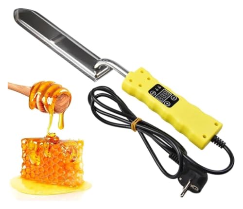 Stainless Steel Electric Honey Uncapping Knife with Digital Display, Insulated Handle, Fast Heating Beekeeping Wax Scalper Tool for Comb Extraction