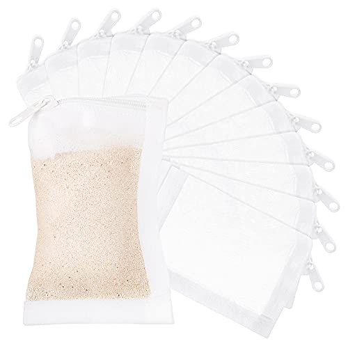 Geiserailie 15 Pcs Aquarium Filter Media Bags 150 Micrometer Fine Filter Bags Mesh Reusable with Zipper for Activated Carbon Resins (2.4 x 4 Inch) - size: 2.4 x 4 Inch
