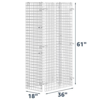 18" x 36" x 61" NSF Commercial Heavy Duty Chrome Wire Security Cage Kit, Metal - color: Grey, size: 18" x 36" x 61" Only Security Cage