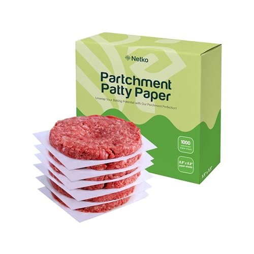 Patty Paper - Hamburger press Patty Paper Sheets 5.5x5.5" - 1000 Non stick Wax Burger Patty paper Squares for Burger Press, Freezing & More - size: 5.5"x5.5"