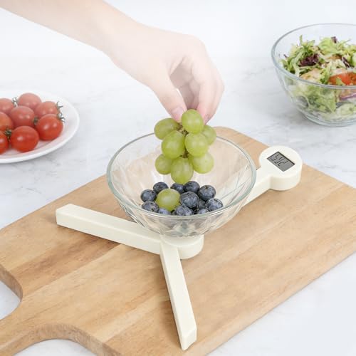 Portable Food Scale, Mini Pocket Collapsible Digital Scale, Compact Weighing Tool for Diet Control Travel and Daily Baking - color: Pink