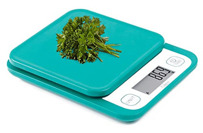 Ozeri Garden and Kitchen Scale II, with 0.1 g (0.005 oz) 420® Variable Graduation Technology® - color: Teal