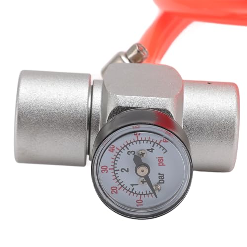 Mini Regulator, Automatic Stainless Steel Coffee Soda CO2 Pressure Regulator with 1M Red Hose for Homebrew