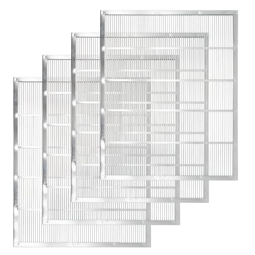 4Pcs Metal Queen Excluder,Queen Bee Frame,Metal Queen Bee Excluder,Queen Excluder 10 Frame,Beekeeping Equipment Metal,Beekeeping Tools Beekeeping Supplies