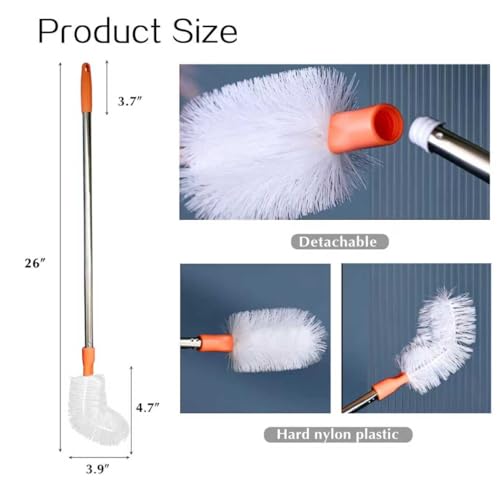 2-Pack Bucket Brush, Kettle Brush, Cleaning Extra Long Bottles, Gallon Jug Cleaner, Water Bottle Cleaner, Stainless Steel，Multi-Scenario