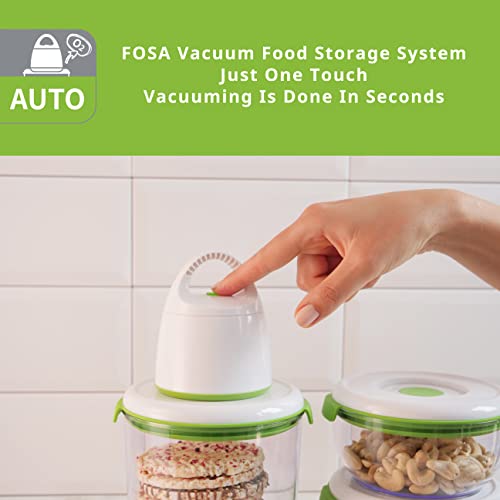 FOSA Vacuum Seal Food Storage System Reusable Container Deluxe Set with Vacuum and 10 Reusable containers - size: 11-Piece All Size Set