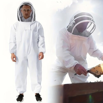 Bee Suit, Full Body Beekeeper Costume Nylon Beekeeping Protective Clothing with Ventilated for Beekeeper