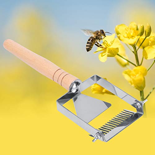 Stainless Steel Adjustable Beehive Scraper, Beekeeping Uncapping Fork Equipment for Efficient Honey Collections