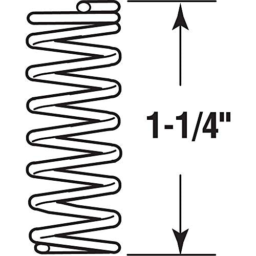 Prime-Line SP 9720 Compression Spring, Spring Steel Construction, Nickel-Plated Finish, 0.041 GA x 5/16 In. x 1-1/4 In. (4 Pack) - color: Nickel, size: 5/16 in. x 1-1/4 in.