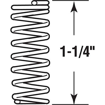 Prime-Line SP 9720 Compression Spring, Spring Steel Construction, Nickel-Plated Finish, 0.041 GA x 5/16 In. x 1-1/4 In. (4 Pack) - color: Nickel, size: 5/16 in. x 1-1/4 in.