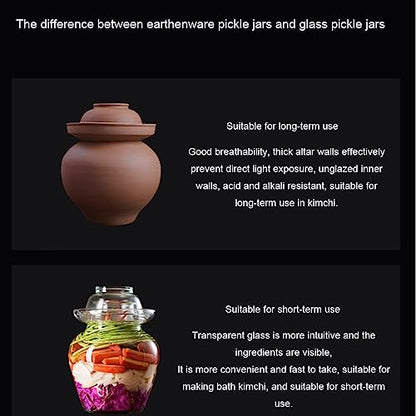 Natural Unglazed Ceramic Fermentation Crock Jar Kit,Sauerkraut Crock, Chinese Porcelain Pickle Jar with Water Seal Airlock Lid,Pickle Jar for Pickling Pickles 6Kg - size: 6Kg