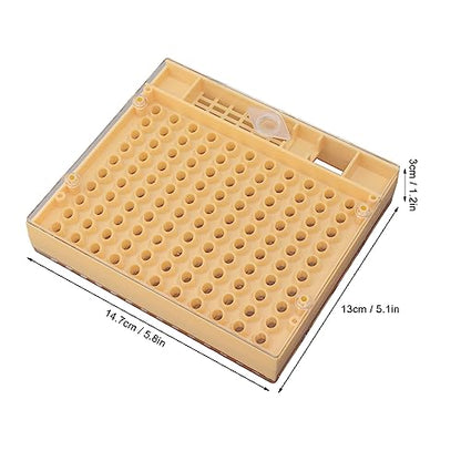 Aramox Queen Bee Rearing Box Plastic Queen Rearing Kit with 110 Cell Cups and 10 Cups Direct Egg Laying System for Beekeepers Breeding Frame Use