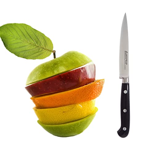 Kitchen Utility Knife - MATTSTONE HILL 4.3" Paring Knife, Vegetable Knife, German Steel, Triple Rivet Handle - size: 4.3"