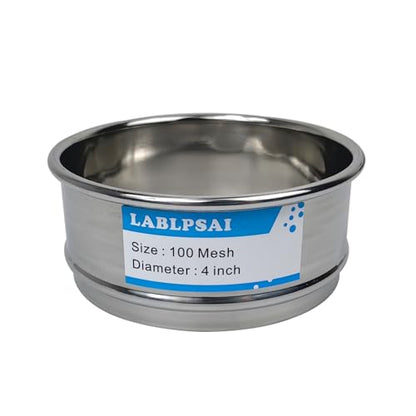 100 Mesh Lab Sieves 4" Diameter 304 Stainless Steel Wire Cloth Test Sieve for Industrial Laboratory Home - size: 100 mesh