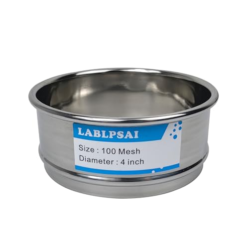 100 Mesh Lab Sieves 4" Diameter 304 Stainless Steel Wire Cloth Test Sieve for Industrial Laboratory Home - size: 100 mesh