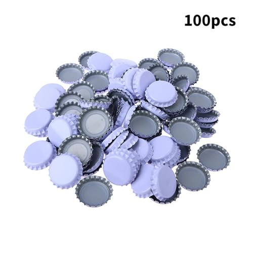 100Pc/Set Beer Cap New Beer Bottle Caps Oxygen Absorbing Seal Caps for DIY Home Brewing Beer Tool Bar Accessorie Equipment(White) - color: White