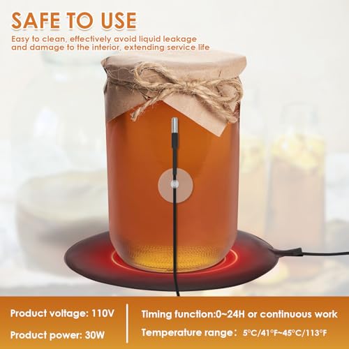 Kombucha Heating Pad, Home Brewing Fermentation Heating Pad with Temperature Controller, Fermentation Heater Warmer, Multipurpose Brewing Heat Pad for Plastic and Glass Carboy Fermentors