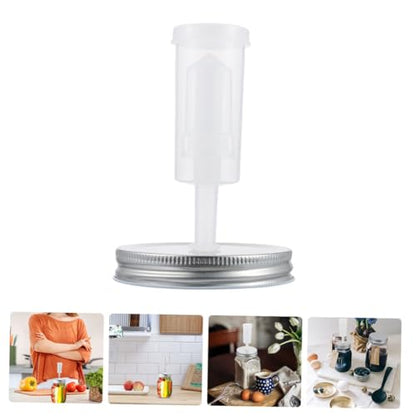 Generic Fermenting Lids Set for Wide Mouth Mason Jars 87mm Diameter with Airlock Fermenter Cap Pickling Jar Kit for Home Canning and Food Fermentation Random Color