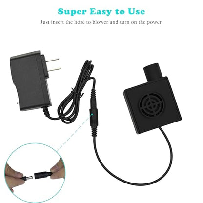 CPAP Hose Dryer for Universal 22mm Tubing, CPAP Tube Cleaner Blower Fan for Resmed Airsense Tubes, Easy to Use and Make Hoses Drying Quick, CPAP BIPAP Cleaning Supplies Kit - color: Black