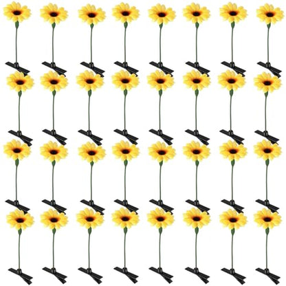 30 Pcs Bean Sprout Hair Clips Rave Mixed Style Plant Hairpins Hair Accessories for Party Irish(Sunflower) - style: Sunflower