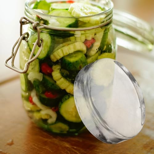ABOOFAN Glass Fermentation Weight for Mason Jars 2.75 in Round Pickling Stone for Wide Mouth Mason Glass Jars Keeps Vegetables Submerged for Sauerkraut Kimchi Pickles 1 Pack