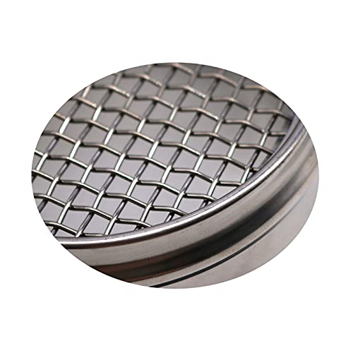 LABALPHA 5 Mesh Lab Sieves, Test Sieve #5 Mesh, 4'' Diameter, 304 Stainless Steel Wire Cloth (4mm) - size: 5 mesh (4mm)