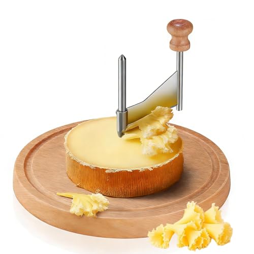 Cheese Curler Wheel, Stainless Steel Cheese Shaver for Cheese and Chocolate to Create Beautiful Rose, Suitable for Restaurants, Cafes, and Dessert Shops, Home (Basic style) - color: Basic style