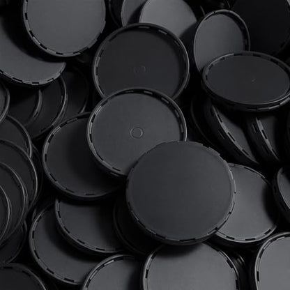 Qinyoung 150 Pcs Keg Plastic Caps with Ventilation Holes Plastic Lids for Protect the Kegs Filling and Valve (Black) - color: Black