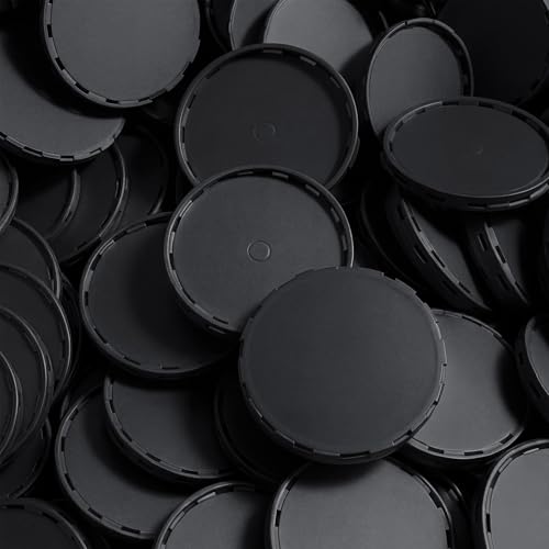 Qinyoung 150 Pcs Keg Plastic Caps with Ventilation Holes Plastic Lids for Protect the Kegs Filling and Valve (Black) - color: Black