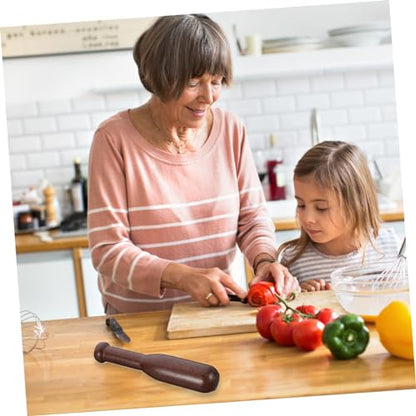 Garneck 1pc Wooden Pestle Sauerkraut Pounder - Hardwood Muddler Tool for Crushing - Grinding and Mashing Garlic Avocado and Spices 195cm Long Artisan Kitchen Essential