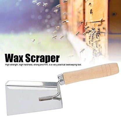 Ymiko Wax Scraper Beekeeping Tools Beehive Honey Beeswax Scraper Honey Uncapping Fork Shovel Beehive Cleaner Extractor