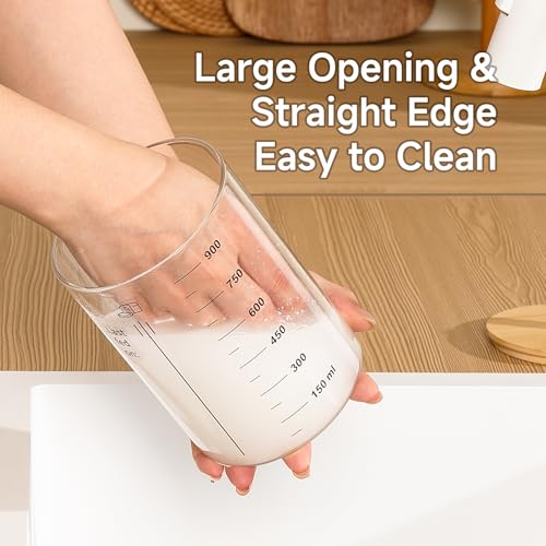 HomeFeel Premium Sourdough Starter Jar - 34 Oz Large Glass Jar with Bamboo Lid, Cloth Cover, Date Tracker, Thermometer and Scraper, Stylish Design and Wide Mouth Starter Kit (2 Pack) - size: 34 Oz