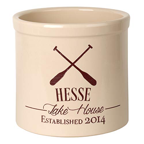 Personalized 2 Gallon Crock Pot with lakehouse theme