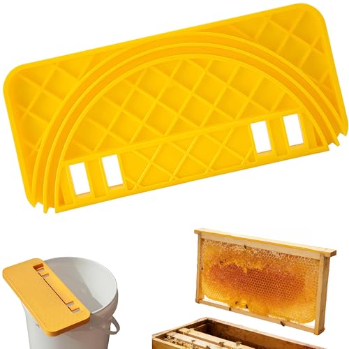 Uncapping Holder, Plastic Honey Bucket Scraper Tool for 5 and 6 Gallon Bucket Honey Uncapping Tank, Beekeeping Beehive Frame Holder, Beekeeper Flat Honey Shelf, Honey Harvesting