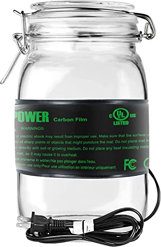 iPower Seeding Germination Starting Brewing Bear Durable Waterproof, Black, 3" x 20"Heat Mat - size: 3" x 20", style: Upgraded Carbon Film