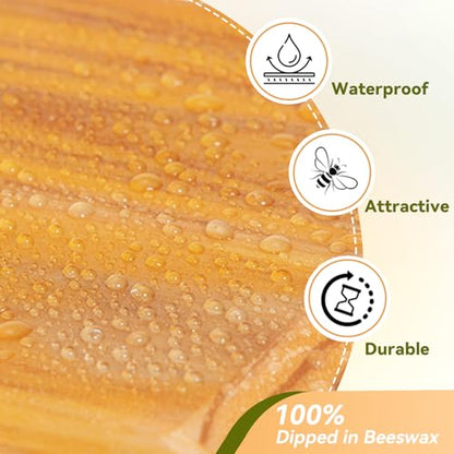10-Frame Bee Hive Complete Beehive Kit Beeswax Coated Beehive Include Frames and Foundation Sheets for All Beekeeping Levels (2 Deep & 2 Medium Bee Boxes)
