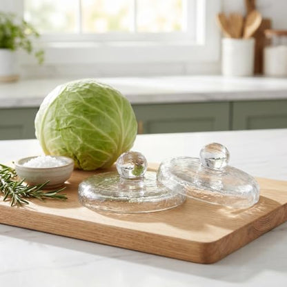 Operitacx Fermentation Glass Weights: Easy Grip Handle Fermenting Weights for Pickling - 4 Inch Wide Mouth Canning Fermenting Pickling Sourkrout Fermentation - size: 9.70X9.70X4.00CM
