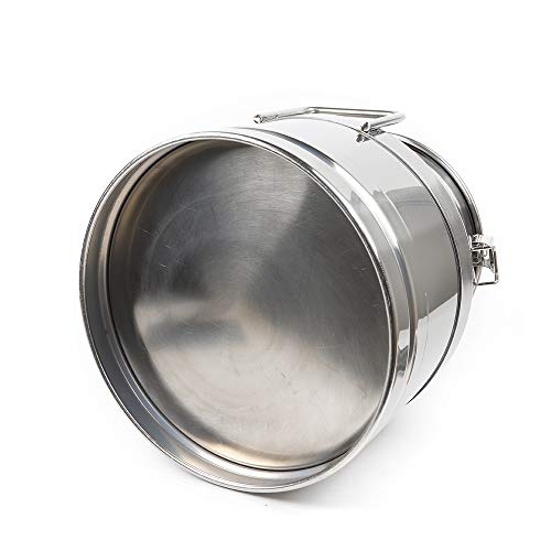 20L Stainless Steel Milk Can Wine Milk Bucket Wine Pail Bucket Milk Can Tote Jug with Sealed Lid Heavy Duty, with Independent Embedded Silicone Sealed Lid (20L) - size: 20L