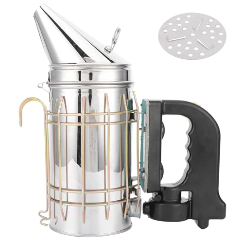 Electric Beehive Smoker, Stainless Steel Beekeeping Equipment with Heat Handle, for Driving Bees and Extracting Honey