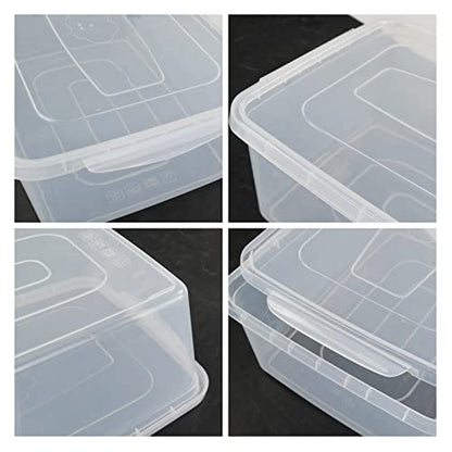 Vababa 2-Pack 16 L Pizza Dough Proofing Box with Lid, Dough Rising Box | Clear Food Pizza Storage Container, Large Capacity, BPA-Free, Dishwasher Safe, for Sourdough, Bread Dough & Pizza Dough
