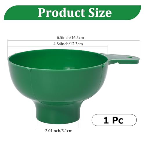 Wide Mouth Plastic Funnel Canning Funnels for Filling Mason Jars Cooking Kitchen Accessories for Filling Bottles Bags Transferring Liquid Dry Ingredients Oil Coffee Beans Spice Blends - color: Green-1pc